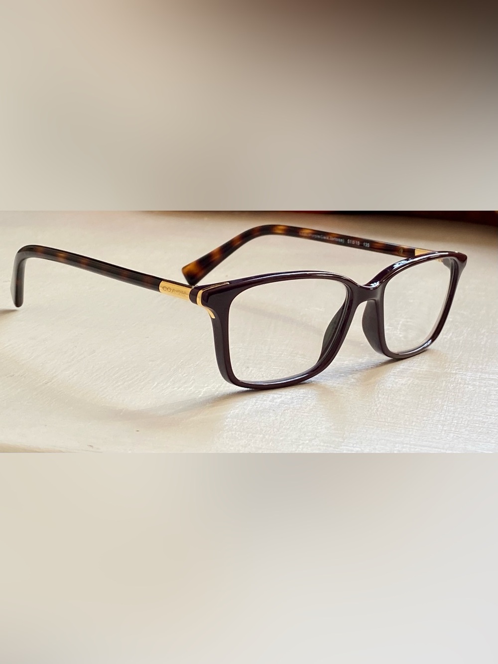 Coach Authentic Reading Glasses Purple Dark Tortoise